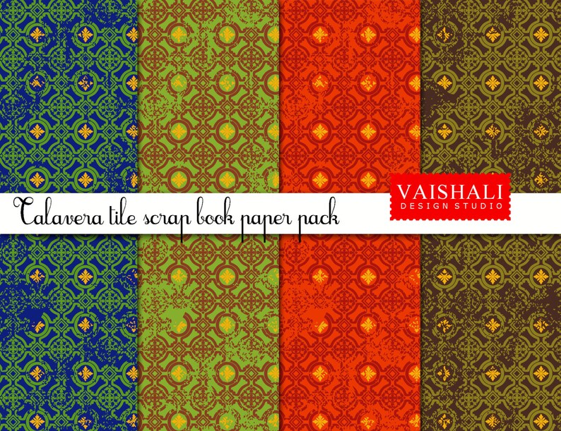 Brocade Pattern, Rich Colours, Seamless Pattern, 5 Sheets, Digital ...