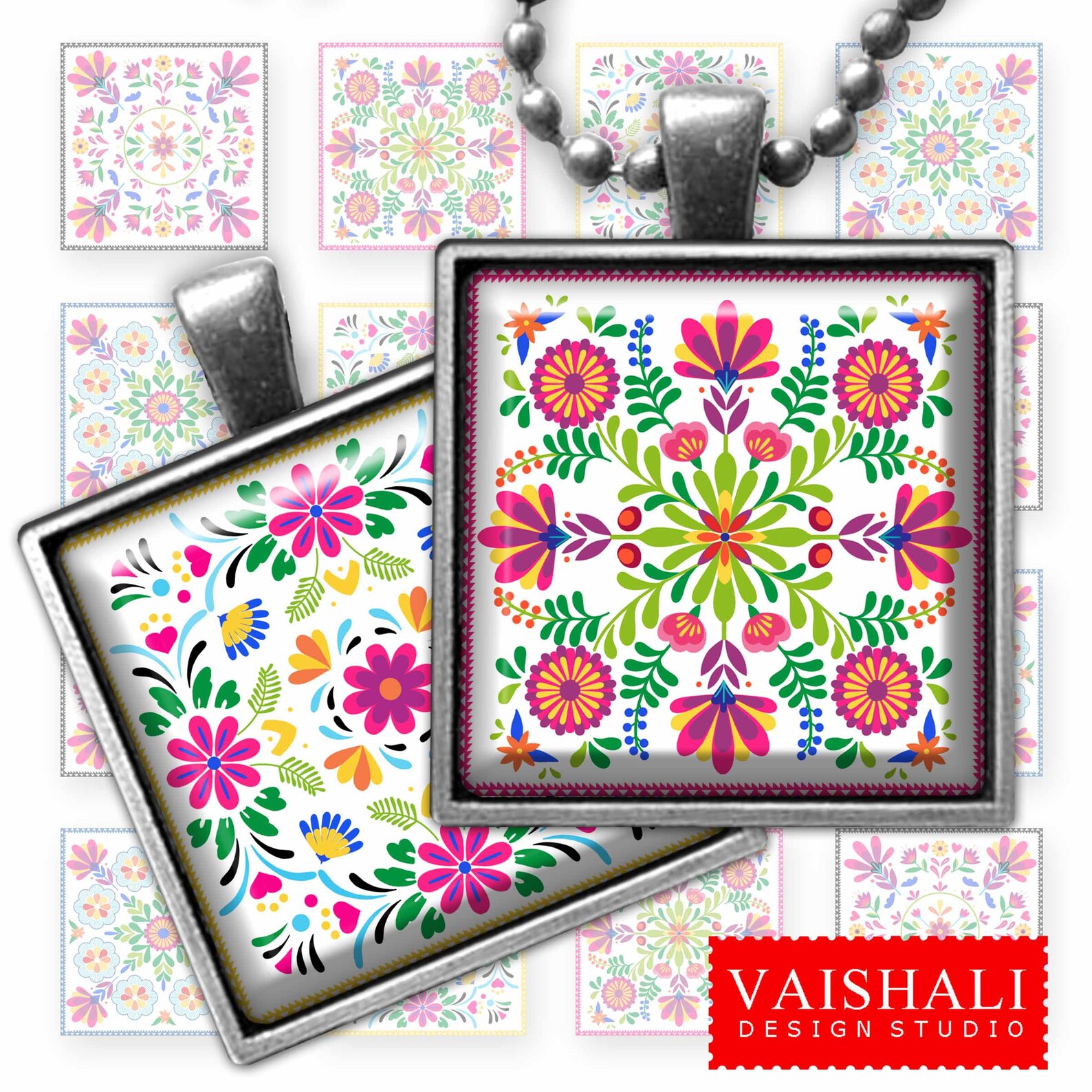 Mexican Folk Art Digital Print Download, 3 Sheets, Pendants, Magnets ...