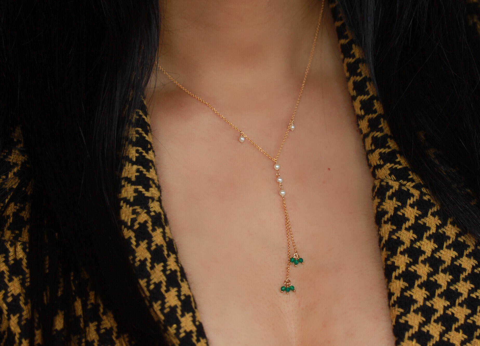 Dainty Gold Lariat Necklace/14k Gold Filled Y Necklace/ Etsy