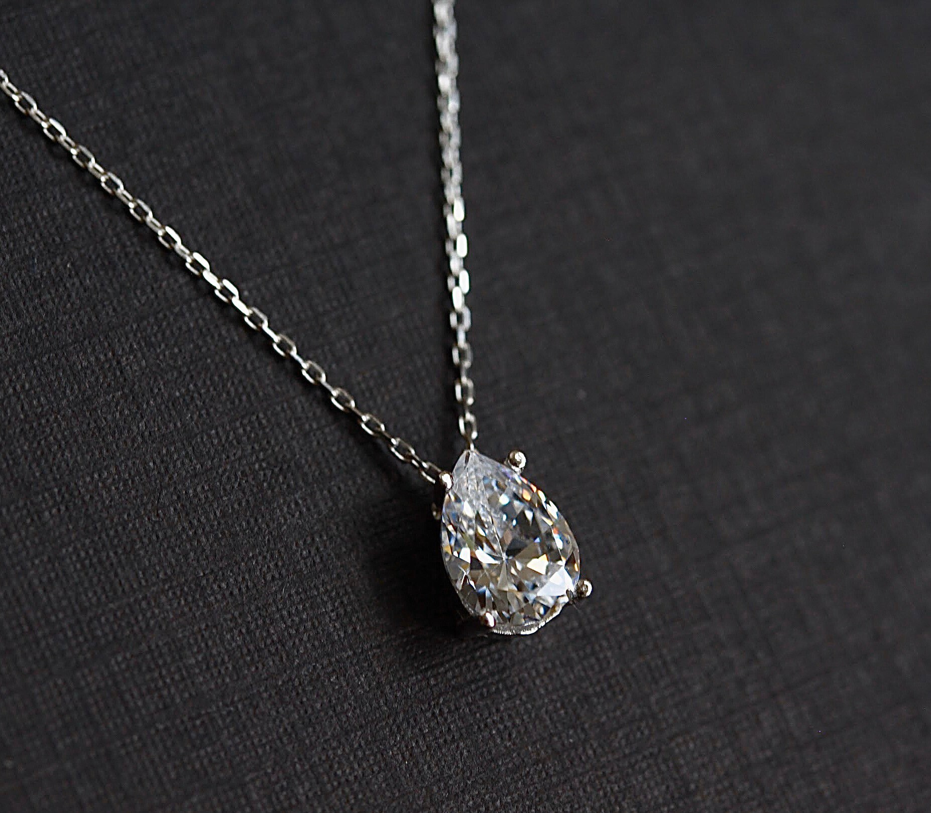 Dainty AAA CZ Necklace Floating Diamond Solitaire Necklace Etsy Australia