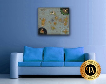World of warcraft Shadowlands World Map 24x27