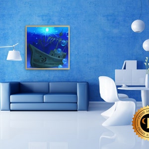 Quadro Jolly Roger Bay Mario 64 50x50 cm