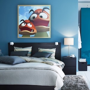 Tiny-Huge Island Mario 64 50x50 cm Leinwanddruck