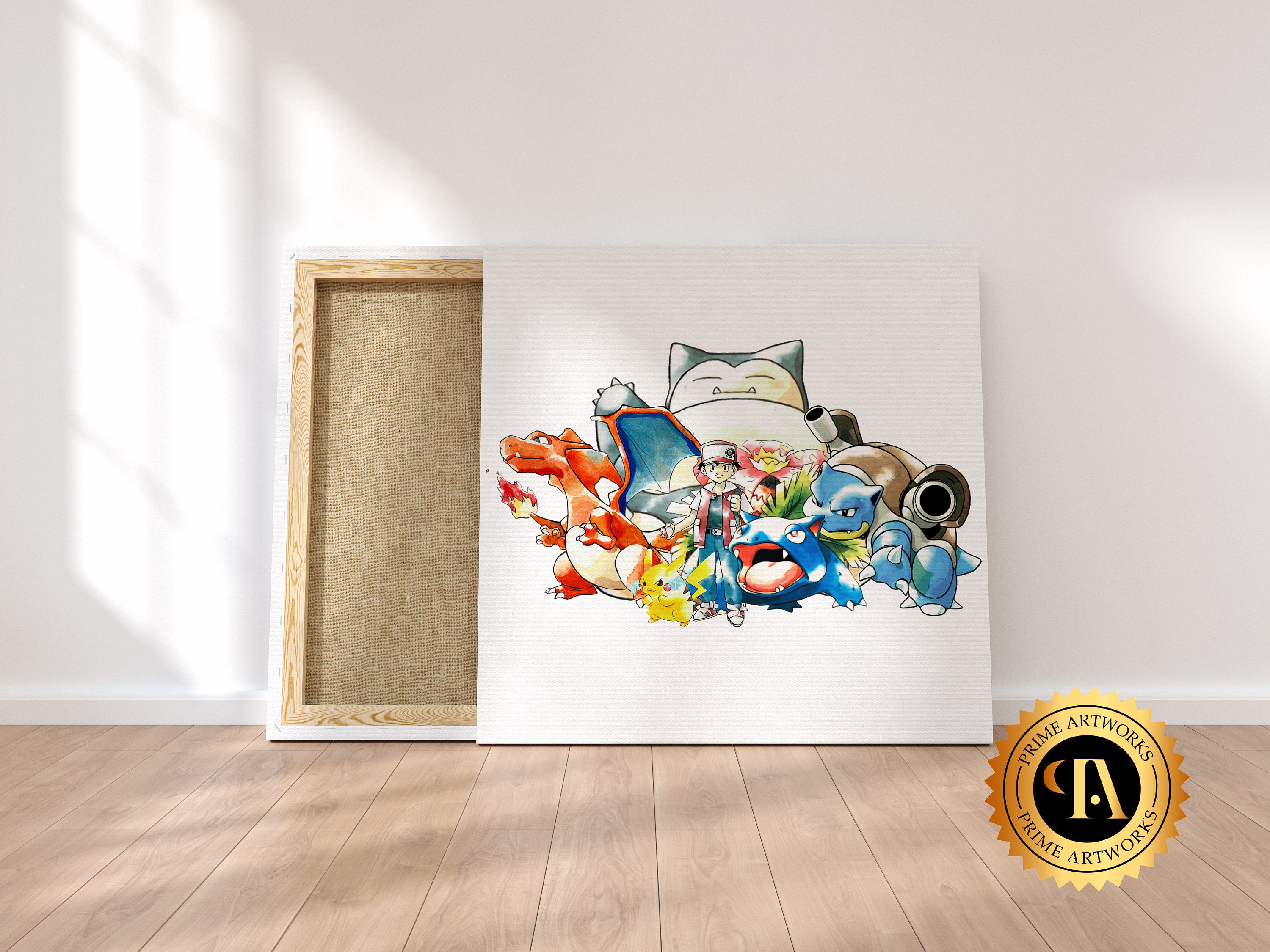 Pokemon Trainer Red Canvas Print Mounted or Framed 