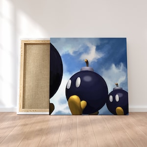 Bob-omb Battlefield Mario 64 50x50 cm Mounted