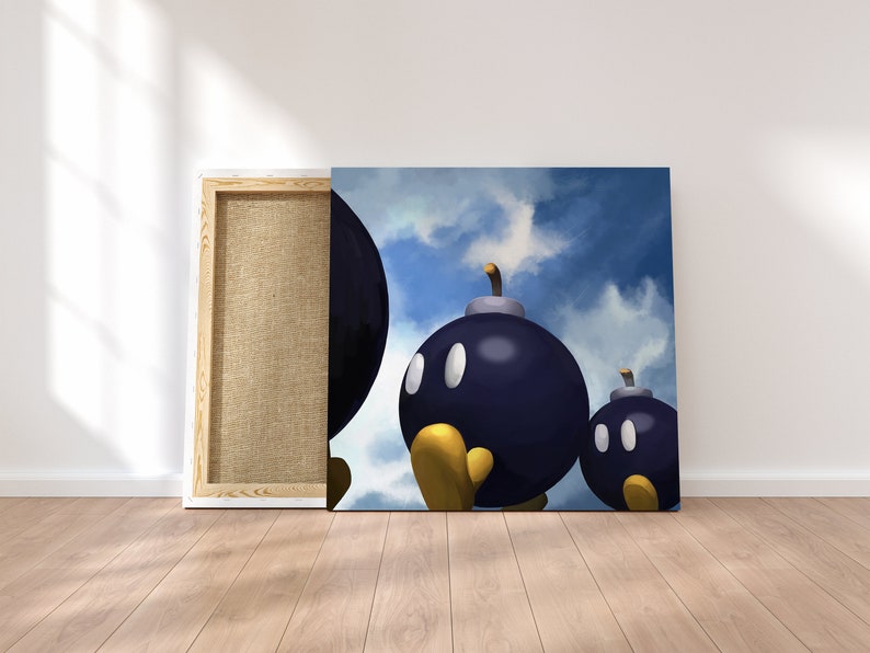 Bob-omb Battlefield Mario 64 50x50 cm Mounted