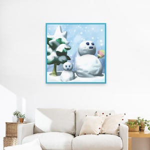 Cool Cool Mountain Mario 64 50x50cm Canvas print