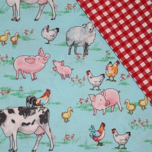 Farm friends Snuggly 3 layer, Farm Animals Blanket image 1