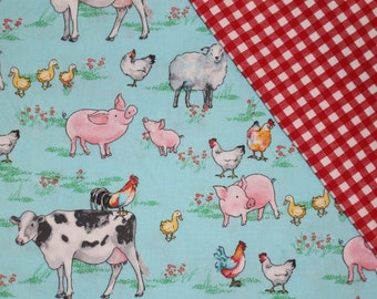 Farm friends! Snuggly 3 layer, Farm Animals Blanket