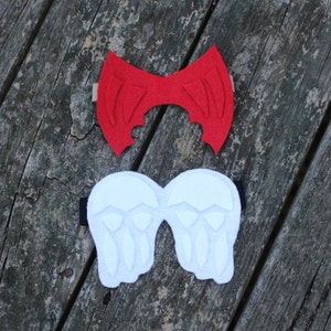 Angel & Devil! Soft felt wings with stretchy band