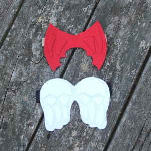 Angel & Devil! Wings with stretchy band, Pig Clothes, Pet Costume