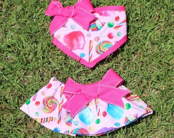 Candy shop! Skirt & bandana set , Mini Pig Clothes