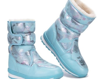 Kids Snow Boots Plush Warm Baby Toddler Boots Girls Shoes Warm Fur Waterproof Antiskid Boys Ankle Boots Child Winter Shoes