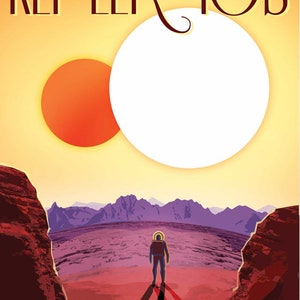 NASA Visions of the Future Wood Magnet: KEPLER 16B