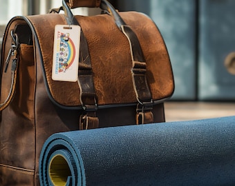 Peanuts  All Vibes Welcome  Wooden Bag Tag