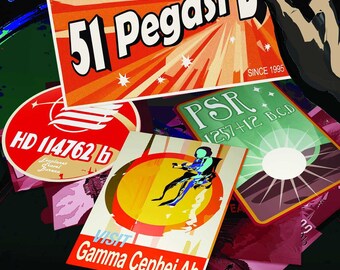 NASA Visions of the Future Wood Magnet: 51 PEGASI
