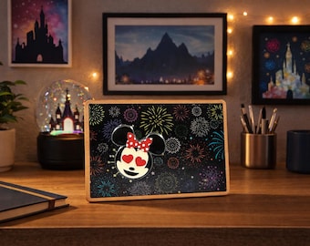 Disney-Inspired Pin Display Board – Enamel Pin Holder & Display Stand, Wooden Laser Cut Pin Board for Desk, Pin Organizer Pin Collector Gift