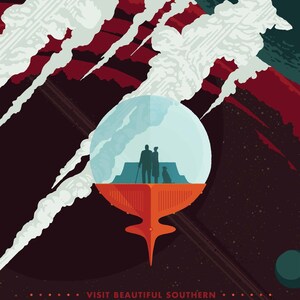 NASA Visions of the Future Wood Magnet: ENCELADUS