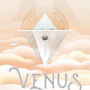 NASA Visions of the Future Wood Magnet: VENUS