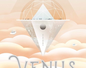 NASA Visions of the Future Wood Magnet: VENUS