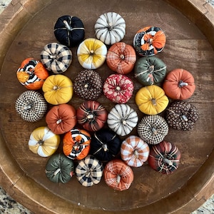 Very MINI Fabric Pumpkins, Sold Separately, Fall Handmade Fabric Pumpkins, Very Mini Pumpkin Decor, Farmhouse Fall