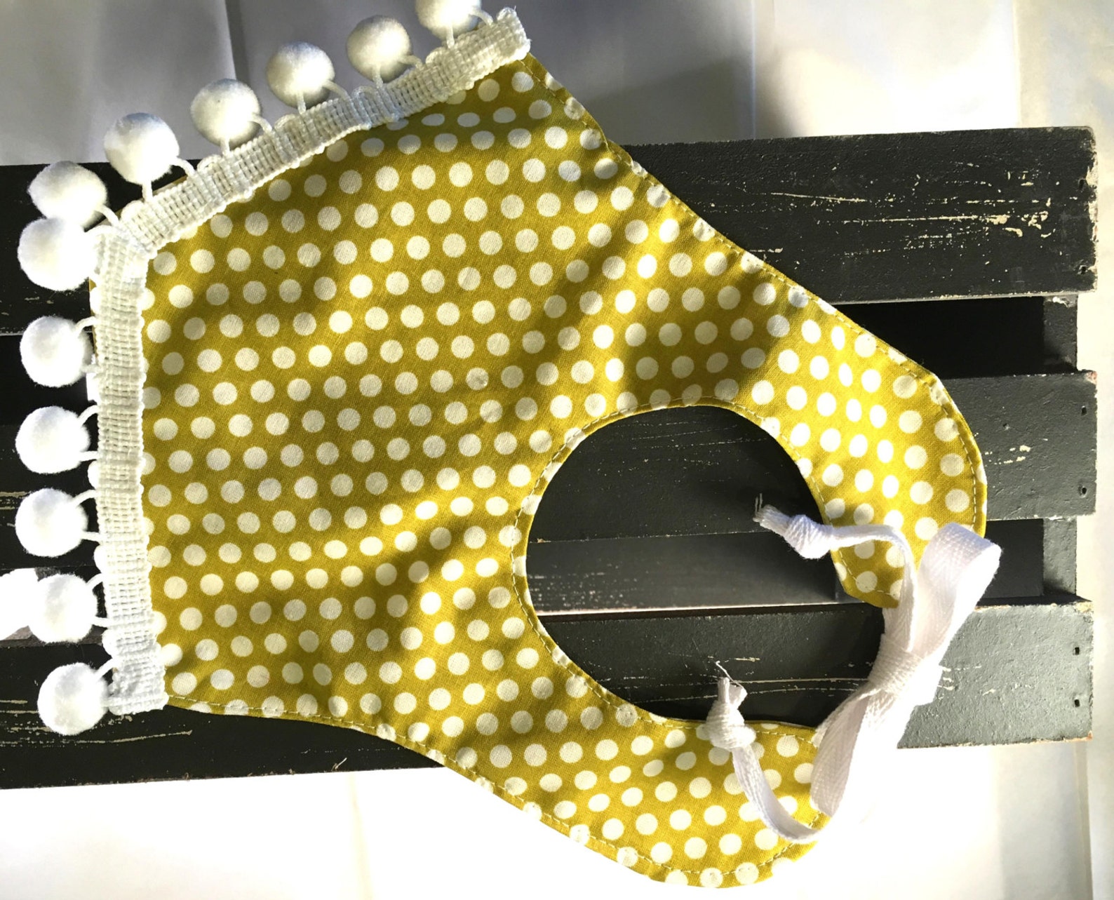 Olive Green Polka Dot Boho Drool Bib/drool Bib/baby Etsy