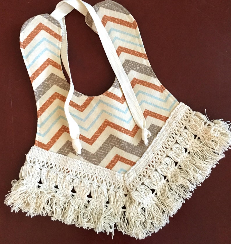 Boho Chevron Drool Bib/Drool Bib/Baby Bib/Teething Bib/Boho Etsy