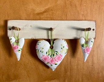 Repurposed Embroidered Linen Hearts, Embroidery Hearts, Valentine Hearts - Sold Separately