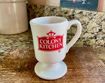 Vintage Colony Kitchen Diner Mug, Pedestal Restaurant Mug Collectible