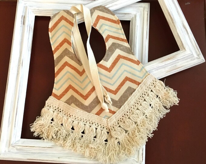 Boho Chevron Drool Bib/drool Bib/baby Bib/teething Bib/boho Etsy