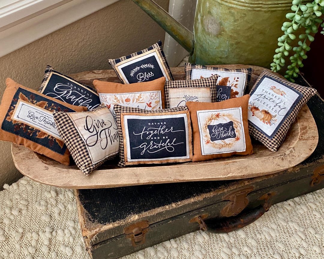 Handmade Thanksgiving Pillow Bowl Fillers, Thanksgiving Decoration ...