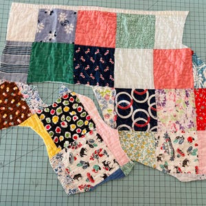 Patchwork Cutter Quilt Scrap Piece, Project Pieces