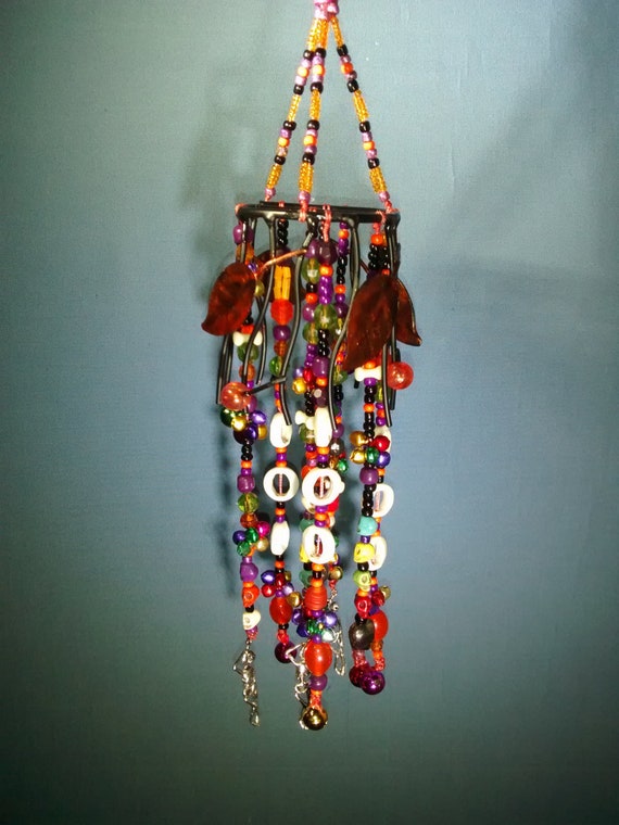 Cute Little Spooky Skeletons Small Halloween Decorative Hanging Great Gift Colorful Seasonal Fall Decor Children S Bells Beads
