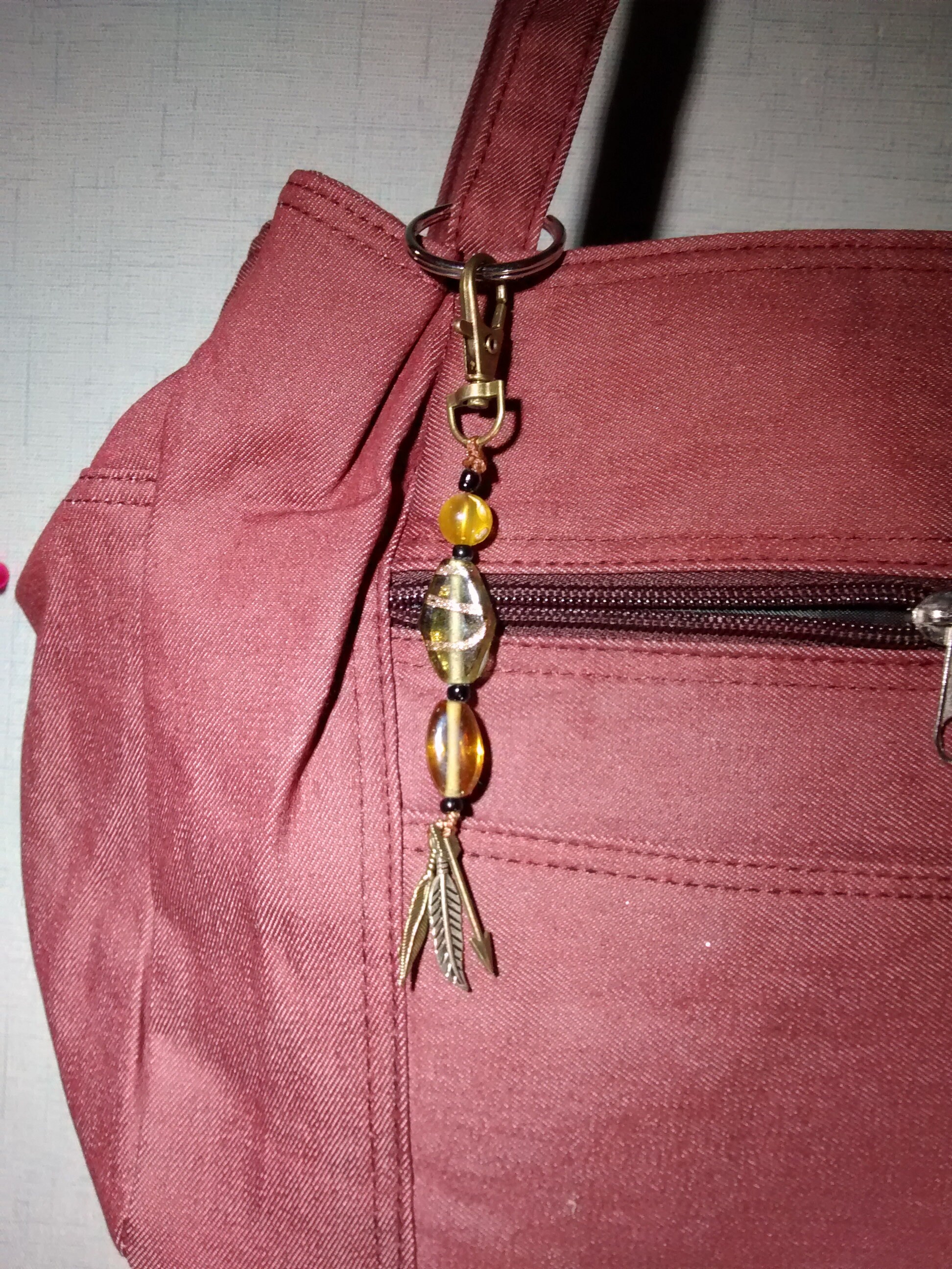 Feathers Brass Arrow Purse Jewelry Accessory Zipper Pull Etsy