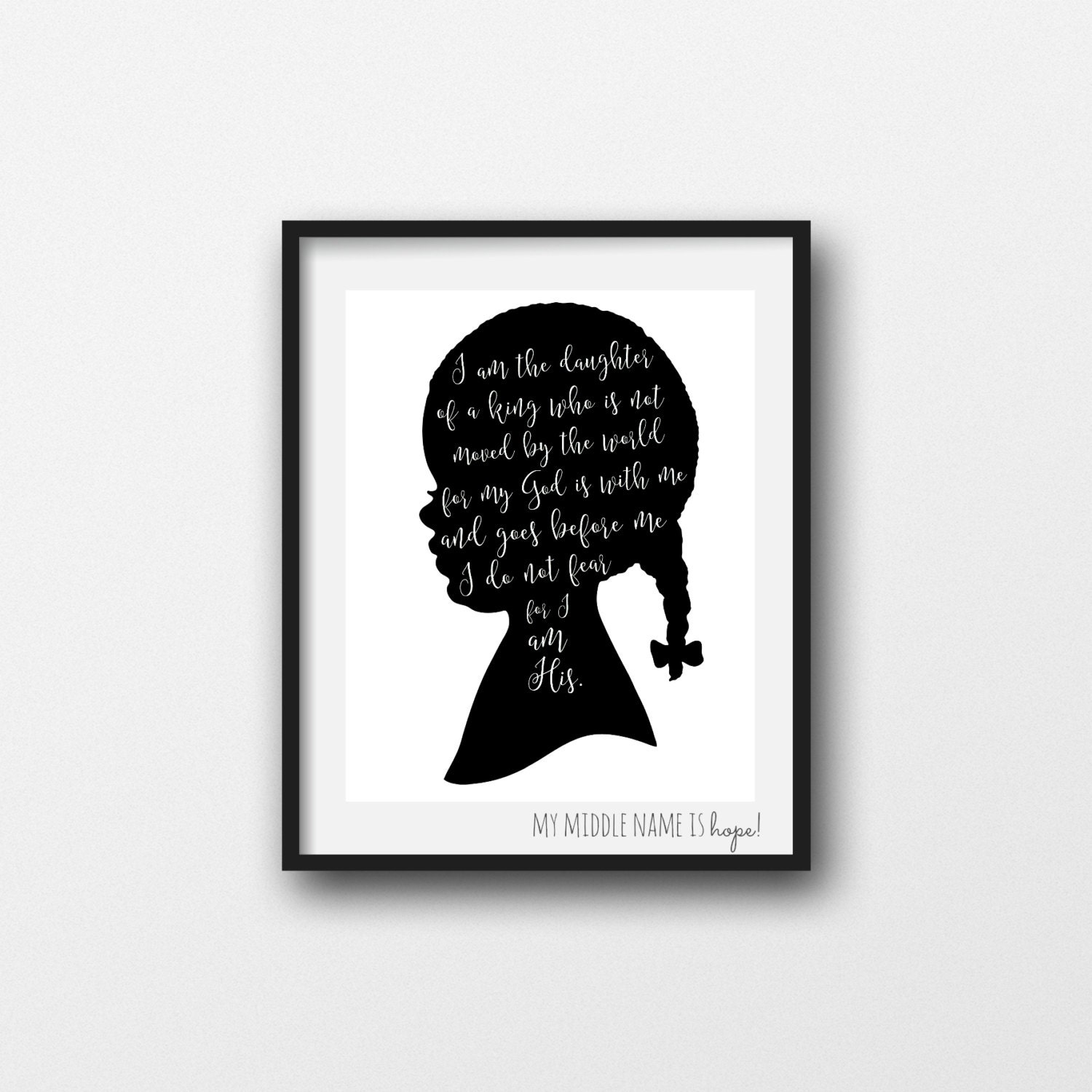 Christian Wall Art I Am the Daughter of a King Little Girl Etsy