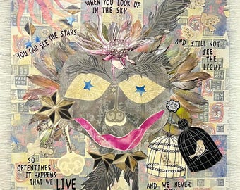 The Key Art Print: LifeWater Wrappers, Feathers, Birdcage Earrings (11x14 Matted)