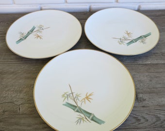 Vintage set of 3 dinner plates from the Oriental pattern by Noritake, vintage dining and serving