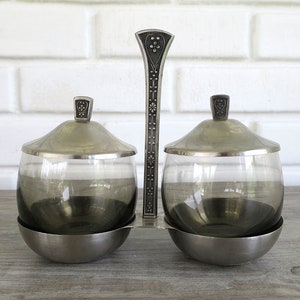 Mid Century Condiment Server, Cordova Condiment Set, Vintage Condiment Holder, Retro Condiment Set, Dining and Serving