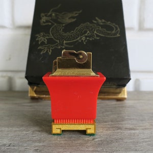 ASR Ascot The Pagoda vintage lighter, collectible table lighter, unique gift for dad, cool uncle gift image 1