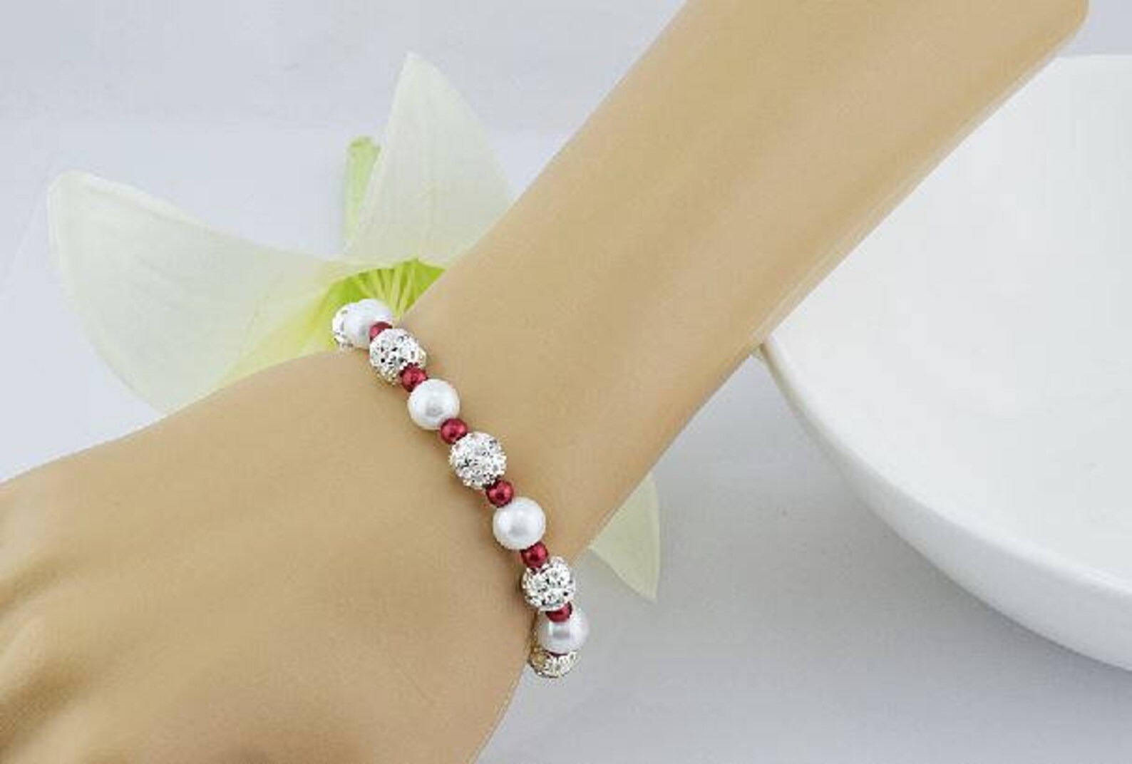 Bridesmaid Gifts Flower Girl Jewelry Set Red Bracelets Etsy Canada