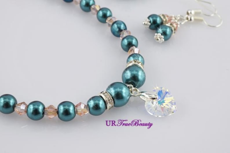 Flower Girl Pearl Bracelet Wedding Jewelry Bridesmaid Jewelry Blush Pink Jewelry Set, Junior Bridesmaid Jewelry Flower Girl Jewelry