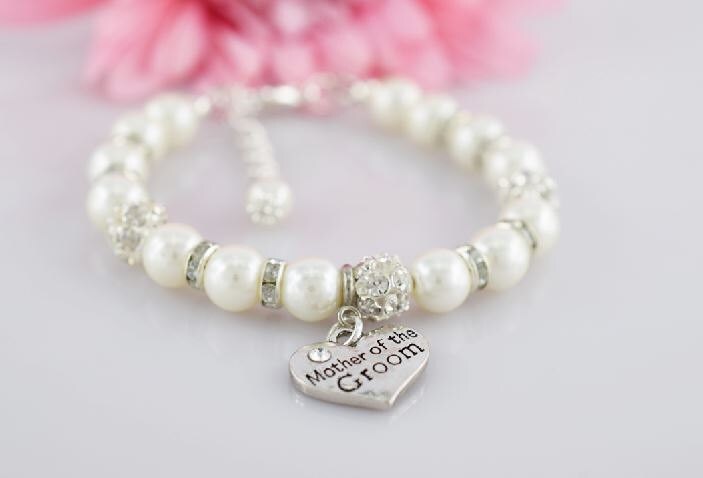 Charm Bracelet White Pearl Ivory Pearl Bracelet Bridesmaid - Etsy