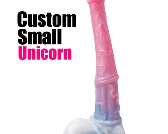 Eenhoorn Klein Custom Fantasy Dildo - Seksspeeltje Volwassenen Speeltje Platinum Siliconen Realistische Penis Piemel Unicorn Groot Lang