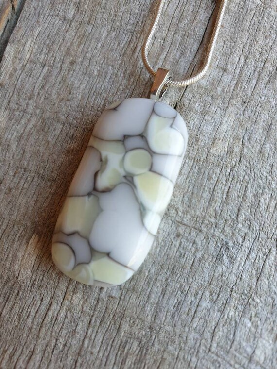 Fused glass pendant best sale necklace