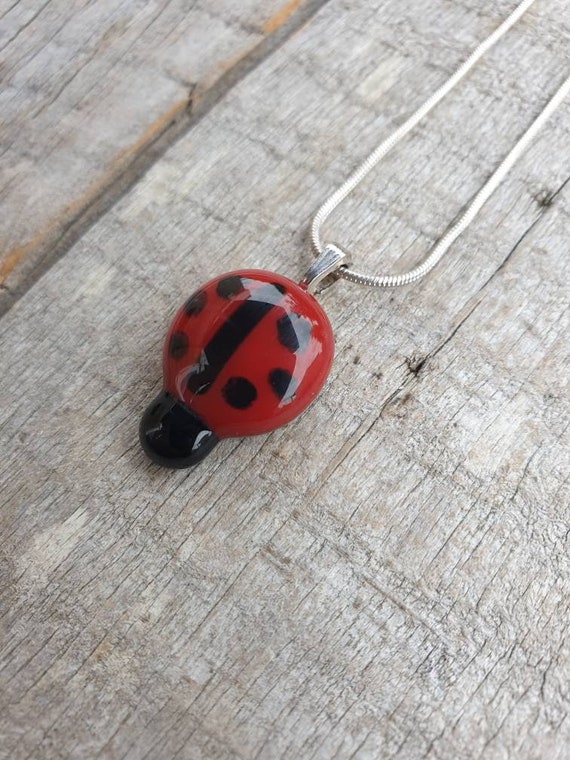 Lovely Ladybird Fused Glass Wonderful Handmade Ladybug