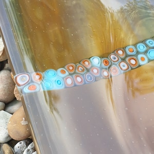 Geschmolzene Glasschüssel: Woodland Murrini Millefiori Art Dish