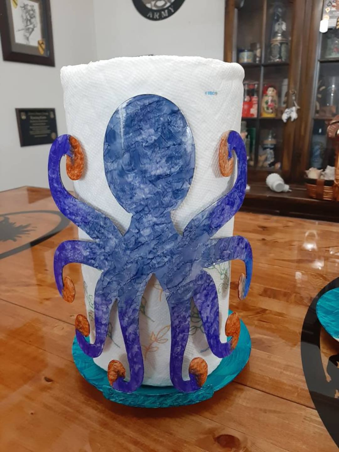 Octopus Paper Towel Holder Etsy