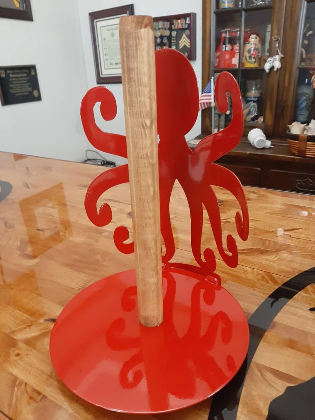 Octopus Paper Towel Holder Etsy