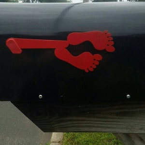 Foot prints mailbox flag
