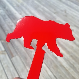 Powder Coated Black Bear Mailbox Flag: Steel or Aluminum